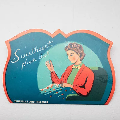 Vintage Sweetheart Needle Book Complete Sewing Needles Japan Nickel Plated • $12.99