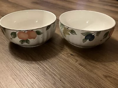 2 Mikasa Country Classics Fruit Panorama 6 1/2  Vegetable Bowls Serving Bowls • $29.99