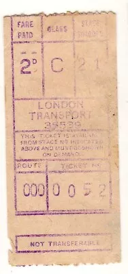 Bus / Tram Ticket London Transport Gibson M/c No 35539 • £3.99