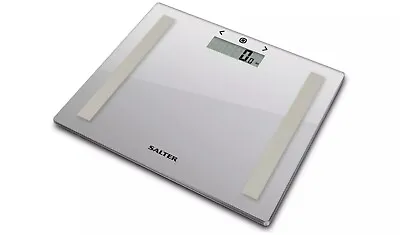 Salter Compact Glass Body Analyser Bathroom Scales - Silver • £7.99