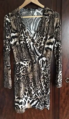 **lovely**jane Norman**animal Print Dress Size 12** • £8.99