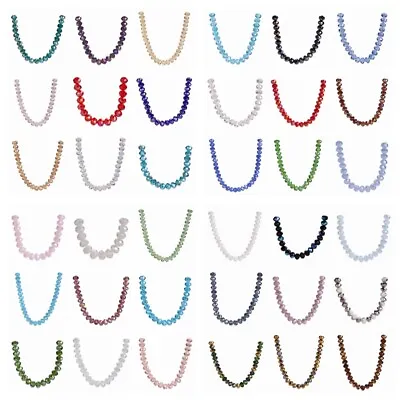 100Pcs Diy Faceted Craft Glass Bead 8x6mm Loose Beads Rondelle Spacer Crystal • $3.79