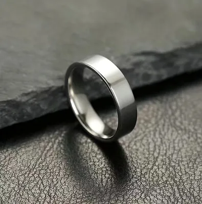 Stainless Steel Men’s Wedding Band - Silver Ring Ideal Promise Jewelry For Him • £3.50