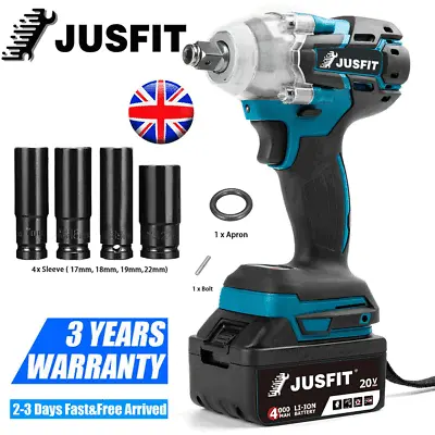 £39.85 • Buy Cordless Impact Wrench Brushless Driver Torque Replace W/Charger Battery Sockets