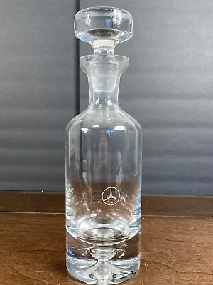 Mercedes Benz RARE Etched Logo Crystal Liquor Decanter • $149