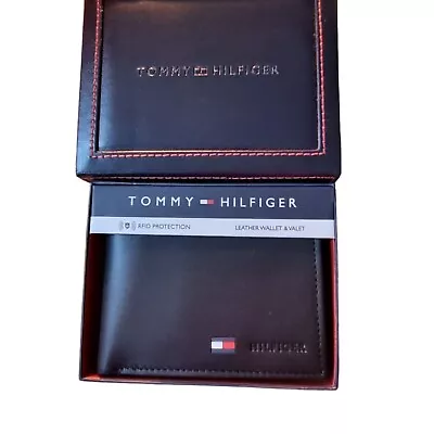 £18.50 • Buy Men's Leather Wallet 'Tommy Hilfiger' Bifold, Coin Pouch, Card Slots
