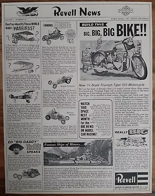 1964 Revell News Vol 1 #10 Big Daddy Ed Roth Model Advertisement • $5.99