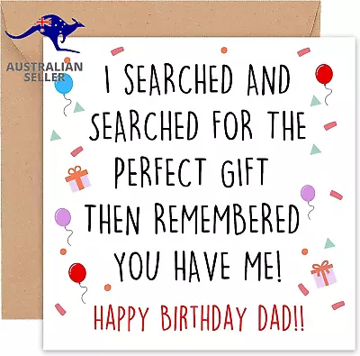 Birthday Card - Happy Birthday Dad - 50Th 60Th 70Th 75Th - 5.5 Inch • $27.99