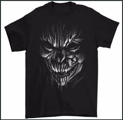 £11.99 • Buy Demon Skull T-Shirt Devil Grim Reaper Clown Halloween Scary Gothic Satan Mens