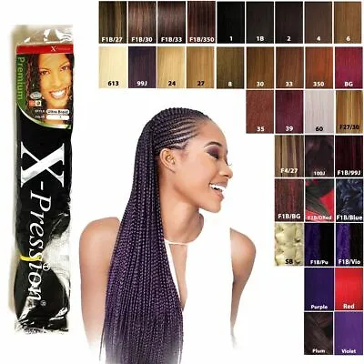 $28 • Buy 4 Pack X-Pression Premium Braiding Hair 82  Xpressions Kanekalon Braids