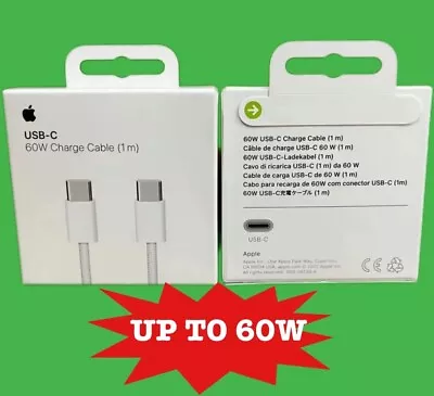 APPLE 1M Type C TO C CABLE IPHONE 15 15 PRO MAX 15 Pro IPAD PRO MAC 60W GENUINE • $24.99