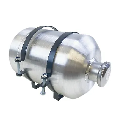 Gas Tank 2 1/2 Gallon 8x12 Vertical Fuel Tank 1/4'' NPT Spun Aluminum Round Cell • $129.66
