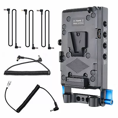 $89.99 • Buy V-mount Plate D-Tap+Dummy Battery+15mm Rod Clamp For Blackmagic BMPCC 4K 6K Pro