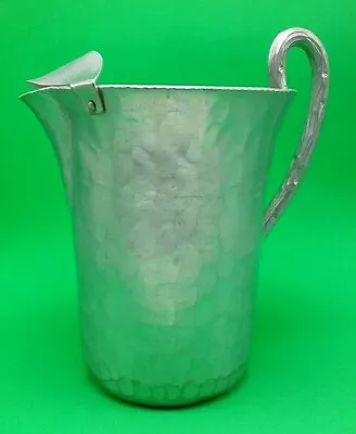 Vintage Hand Forged Everlast Metal Hammered Aluminum Pitcher 9  Tall # 983 • $22