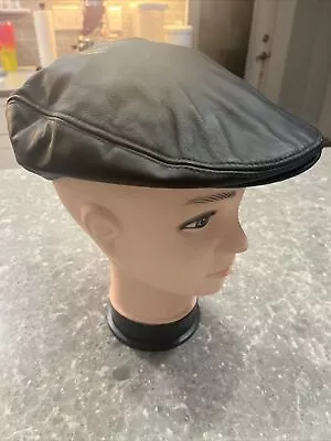 Vintage Wilson Leather L Flat Irish Newsboy Gatsby Thug Cabbie Driving Cap Hat • $30