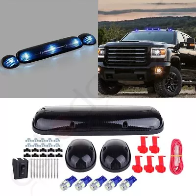 $35.79 • Buy 3x Smoke Cab Roof Marker Lights + 12v Led For Chevy Silverado/gmc Sierra