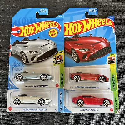 Hot Wheels Red Aston Martin One-77 Silver V12 Speeder GameStop Exclusive Set • $19.95