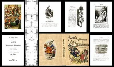 $19 • Buy 1:4 Scale Miniature Book Alice In Wonderland For Msd Dolls Illustrated Readable