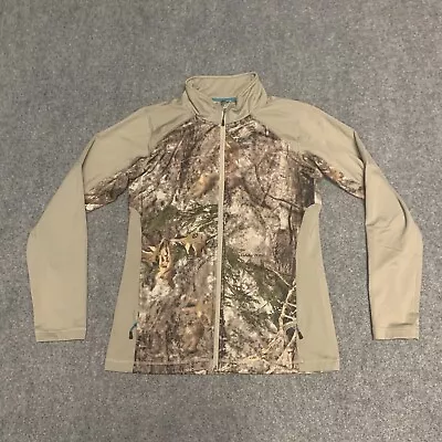 Cabelas Fleece Jacket Adult Medium Full Zip Polyester Camo Long Sleeve Hunting • $25.88