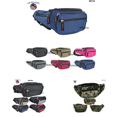 Fanny Pack Men Women Waist Belt Bag Purse Hip Pouch Travel Sport Bum Camo More.. • $7.95