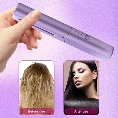 Negative Ion Curler 2 In 1 Anti Scald Styling Comb Cordless Hair Straightener • $17.27