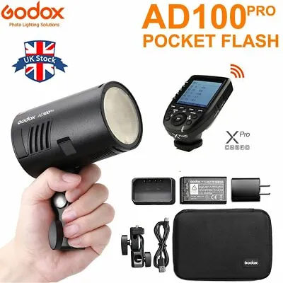 Godox AD100 Pro 2.4G Mini Wireless Speedlight+Xpro Trigger For Canon/Nikon/Sony. • £284.40