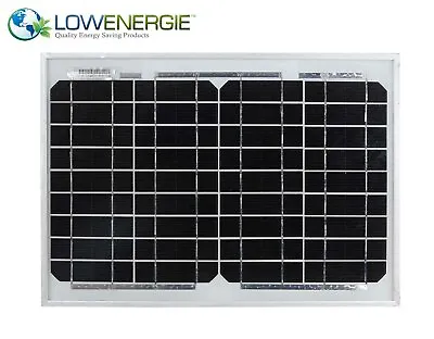 10w Solar Panel Mono-Crystalline PV Photo-voltaic Boat Caravan Home Lowenergie • £15.99