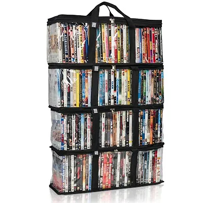 Made Easy Kit Media Storage Cases With Dividers Stackable (DVD CD Blu-ray) • $34.99