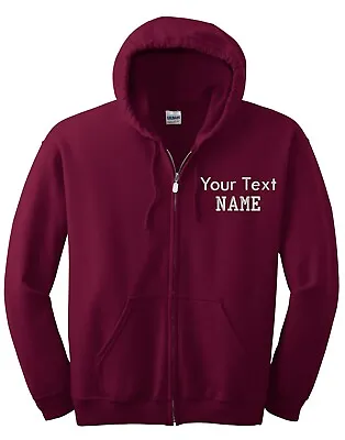 Ink Stitch Unisex Custom Add Logo Texts Personalized Hoodie Zip Up Sweatshirts • $35.99