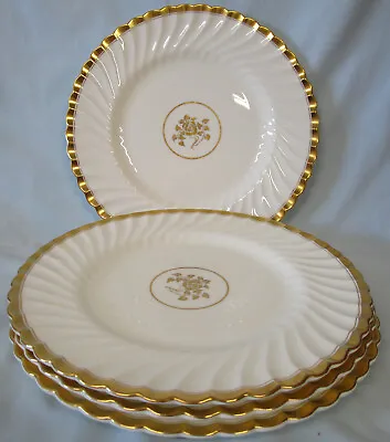 Minton Gold Rose H4680 Dinner Plate 10 5/8  Set Of 4 • $48.89