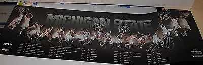  2013-14 Michigan State Spartans TEAM SIGNED Mens Basketball Schedule Poster C • $69