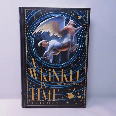 A Wrinkle In Time Trilogy By Madeleine L'Engle Barnes & Noble B&N Leather HC • $28.49