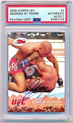 2009 ETopps UFC Georges St-Pierre Auto Rc #2 (135/999) PSA Authentic / 7 Auto • $399.99