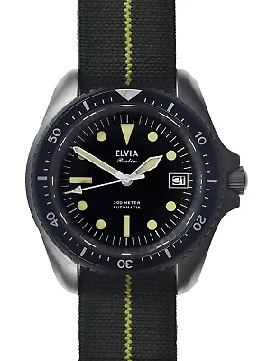 ELVIA Automatic Military Divers Watch - Sapphire Crystal And 25 Jewel Automatic • £339.50