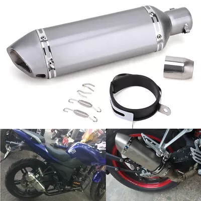 38mm - 51mm Motorcycle Exhaust Muffler Pipe Slip On Exhaust For GSXR 750 YZF R6 • $44.13