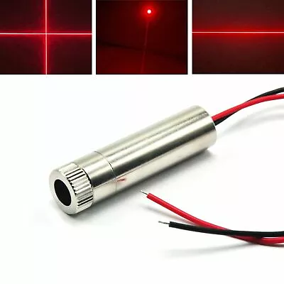 Dot Line Cross 650nm 100mW Red Focusable Laser Diode Module 12x45mm 3-5V • £11.87