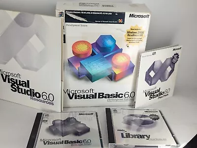 Microsoft Visual Basic 6.0 6 Enterprise Edition Big Box Edition PC CD 2000 • $189.99