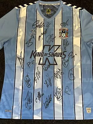 Signed Coventry City Current Shirt. Signed By 2023/24 Squad.  Adults Brand New. • £140