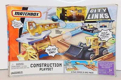 New RARE 2008 Matchbox CITY LINKS Construction Build Your Own City BOX PLAYSET • $34.95