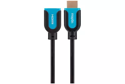 Maplin HDMI Male To HDMI Female 4K Ultra HD Extension Cable - Black • £5.99