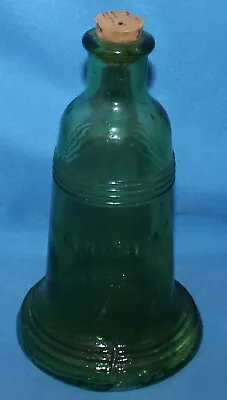 Vintage Wheaton Green Glass Liberty Bell Bottle 6  • $9.99