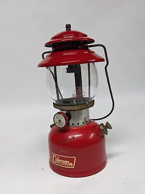 $90 • Buy Vintage Coleman Model 200A Red Gas Single Mantle Camping Lantern 6/65