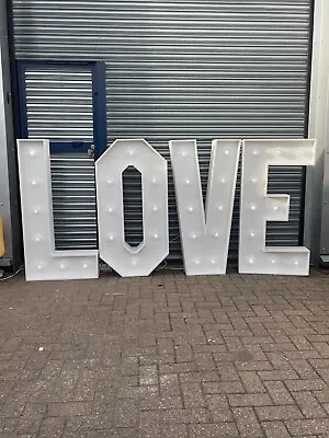 Four Foot Iluminated Letters With Fairground Lights  Spelling Love. • £550