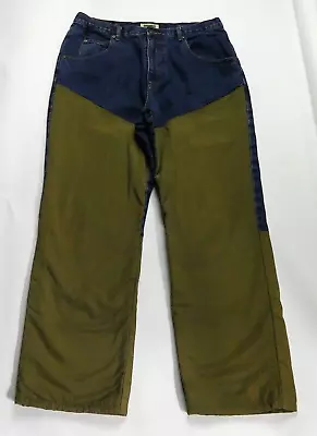 Vintage SafTBak Men's Upland Flannel Lined Brush Hunting Work Jeans Size 34x32 • $39.95