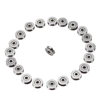 $16.79 • Buy V Groove Bearings 20 Pcs V623ZZ V Groove Ball Bearing Pulley For Rail Track L...