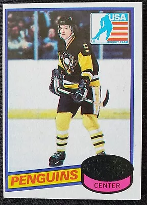 1980 Olympics Mark Johnson Team USA Pittsburgh Penguin NHL Topps Rookie Card #69 • $64