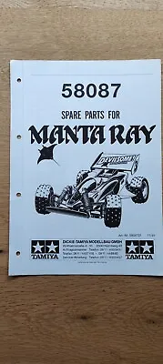 TAMIYA MANTA RAY Spare Parts List/ Diagram 58087 EXCELLENT CONDITION  (German) • £13.95