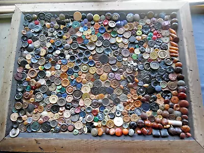 Antique Vintage Button Lot Junk Drawer Old Coat Buttons 3 LBS • $5.50