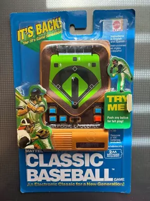 Mattel Classic Baseball Handheld Electronic Game MLB 2001 NOS #43386 SEALED • $75