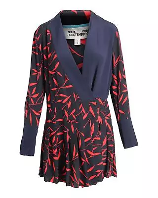 Pre Loved Diane Von Furstenberg Silk Kimono Style Mini Dress  - Multicolor • $612.70